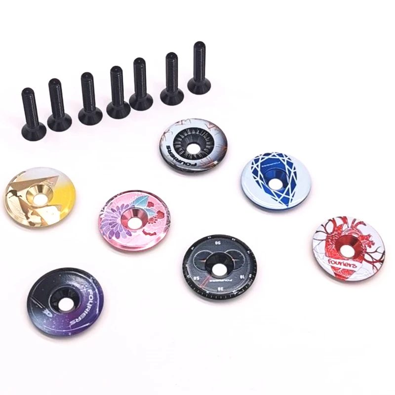 

7 стилей, верхняя крышка для велосипедного стержня, чехол для гарнитуры 31,8 мм 1-1/8, крышка для Steerer s гарнитуры, детали для велосипеда из алюмин...