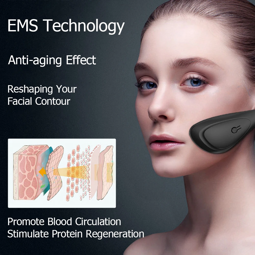 EMS интеллектуальная v-образная лифтинг для лица уменьшает массажер