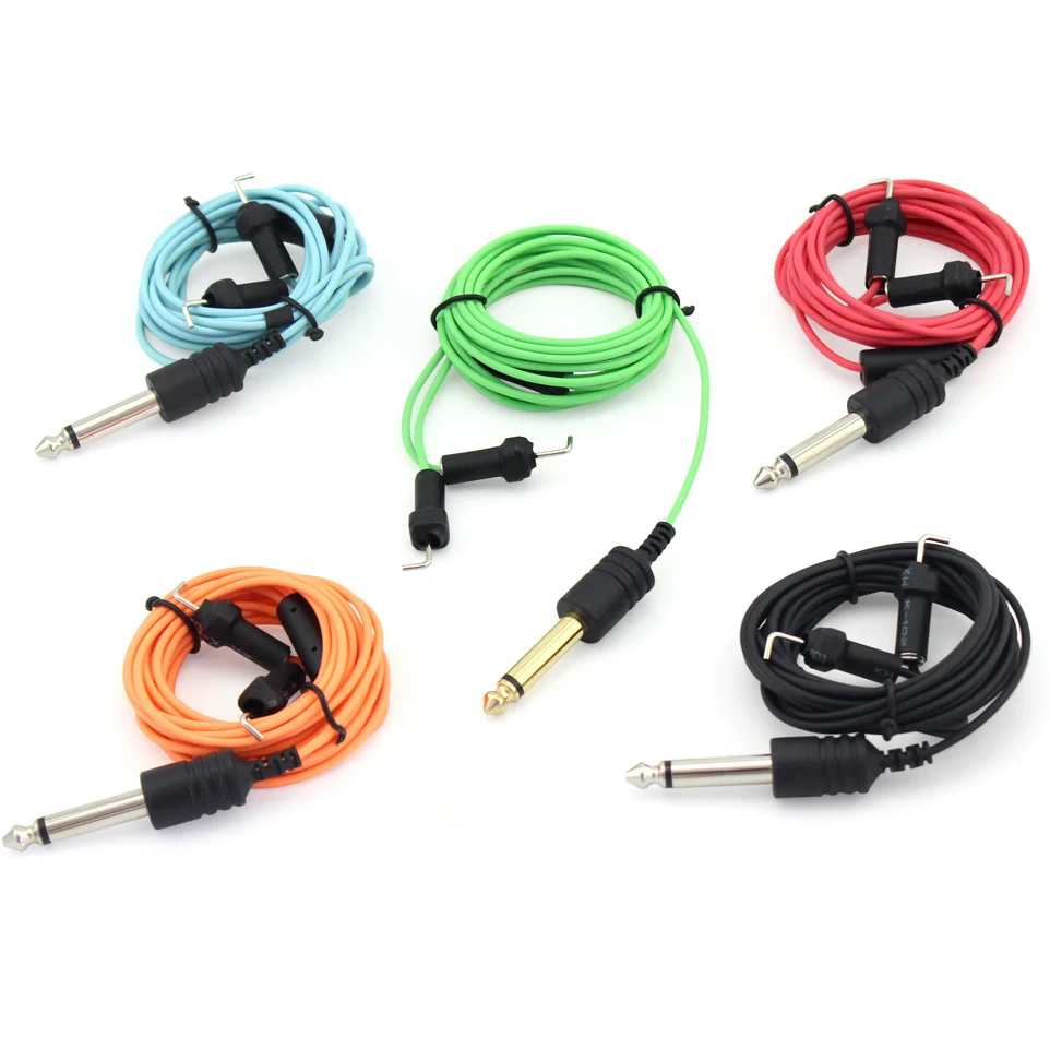 

2,4 М Портативный тату крючок линия Сверхтонкий зажим шнур вставка аудио кабель соединение стабильный ток питания для тату-машины