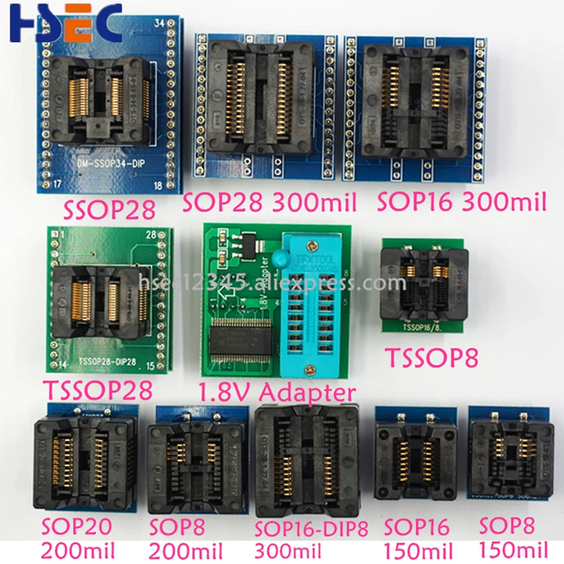 11 шт. адаптер SSOP28 TSSOP28 TSSOP8 SOP28 SOP20 SOP16 SOP8 К dip8 1 8 мил в совместимые адаптеры разъемов