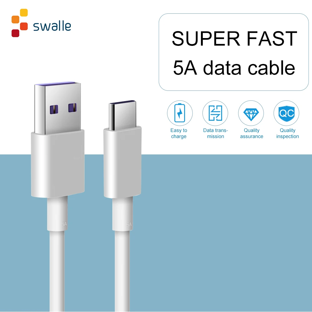 Swalle 5A type C usb кабель быстрое зарядное устройство Micro USB кабель супер быстрая зарядка usb кабель для синхронизации данных Шнур для зарядного устройства для huawei p20 p30