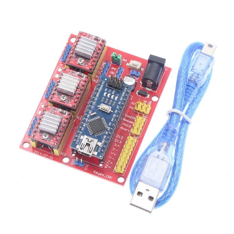 3DV4 CNC Shield V4 + Nano 3 0 шт. A4988 /DRV8825 Reprap Stepper набор драйверов | Электронные компоненты и
