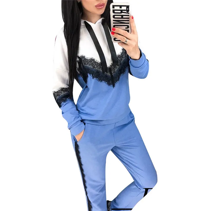 Новинка Женский пуловер комплект из 2 предметов однотонная Кружевная футболка с