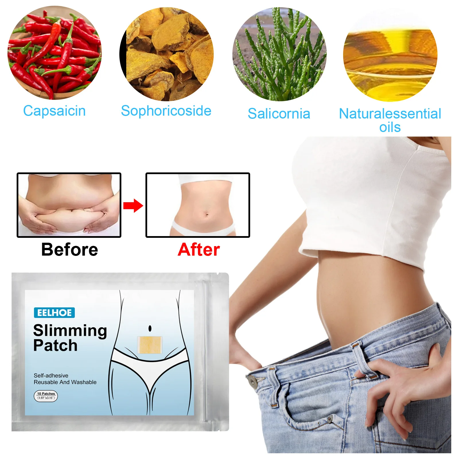 

10PCS Slimming belly button sticking to lazy people thin belly reducing belly button body shaping healthy care slim loose weight