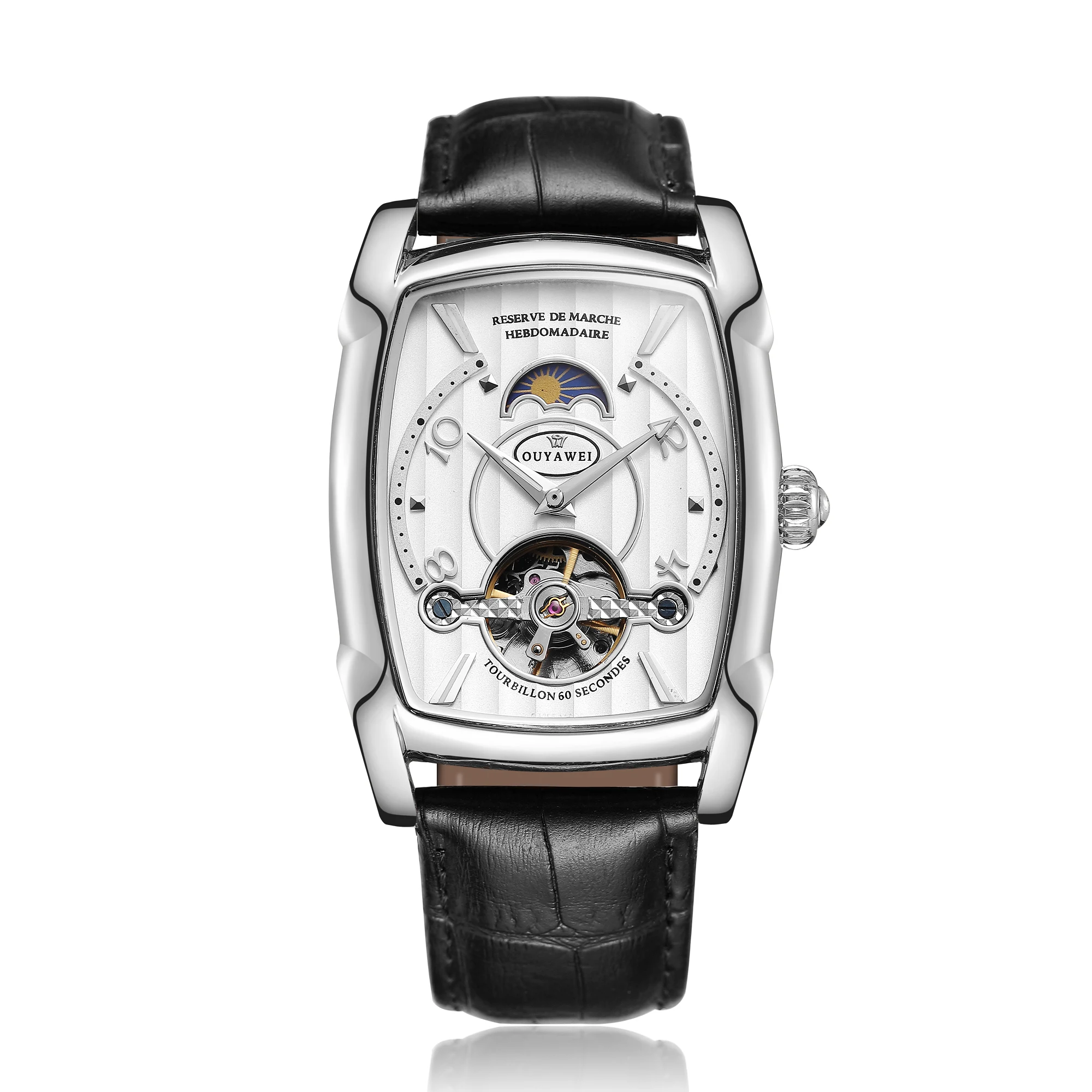 

Высокое качество модные классические мужские часы Скелетон Мужские автоматические механические часы из настоящей кожи, мужские часы Relogio ...