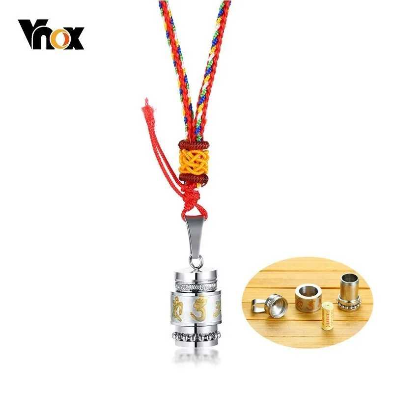 Vnox вертушка Мужская религиозная молитва ожерелье из нержавеющей стали