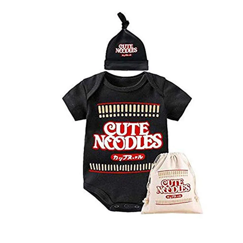 Боди YSCULBUTOL для новорожденных Забавный костюм малышей рамен лапша забавный