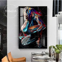 1 pieces nude couple sex wall art pictures for living room watercolor home decor posters artworks hd spray on canvas paintings