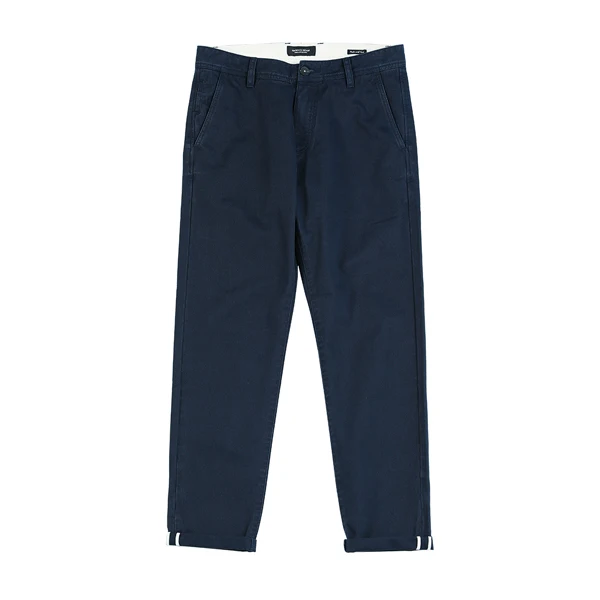 deep royal blue Мужские классические брюки SIMWOOD, однотонные простые брюки из-ного хлопка, брендовая одежда высокого качества, новая модель 190435 на осень - Цвет: deep royal blue