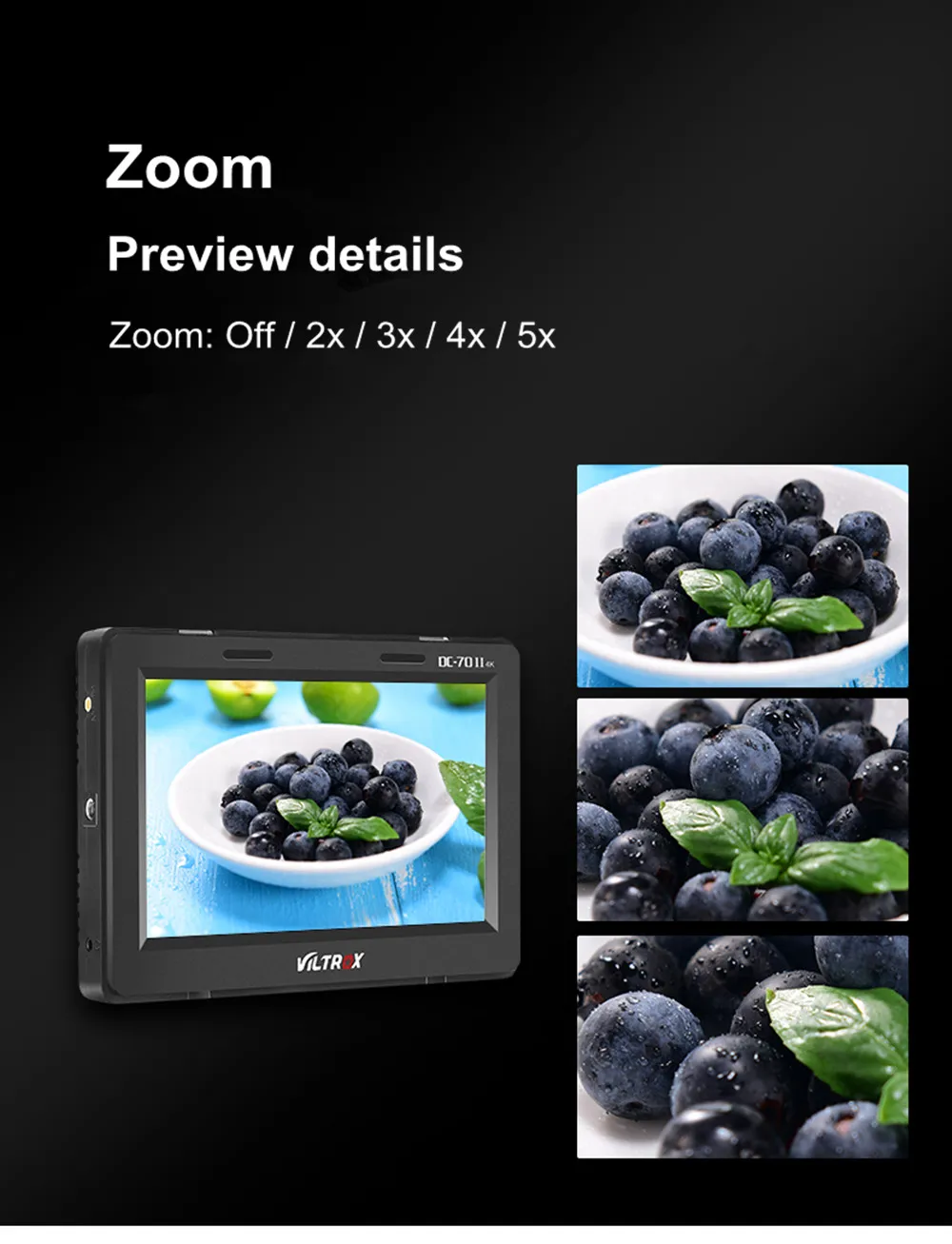 Viltrox 7 ''DC-70 II 1024*600 HD ЖК HDMI AV вход камера видео монитор дисплей полевой монитор для Canon Nikon DSLR BMPCC