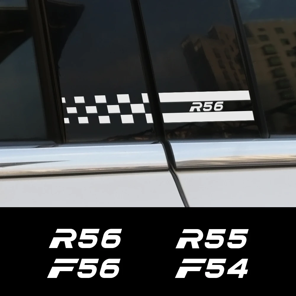 2 шт. наклейки на автомобильные колонны для Mini Cooper F56 F54 F57 F55 F60 R50 R52 R53 R55 R56 R57 R58 R59 R60