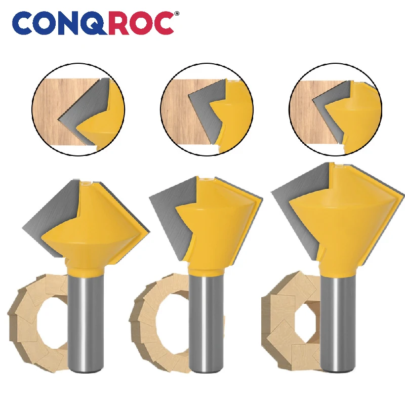 

3 шт. 1/2 дюйма 12,7 мм прямой хвостовик многосторонний клеевой шарнир набор фрез деревообрабатывающий фрезерный Комплект для резки