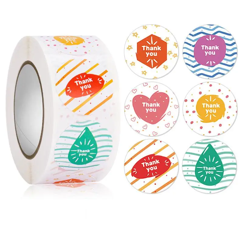 

500pcs Blue Thank You Business Stickers Roll for Small Business, Packaging Wedding Baby Shower, Gift Wrapping, Shipping Stickers