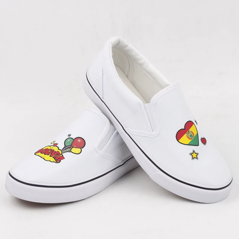 E-LOV модные повседневные лоферы с изображением флага Боливии женская обувь на