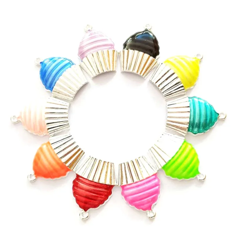 

30pcs Ice cream cup cake charms for women DIY jewelry accessories D025