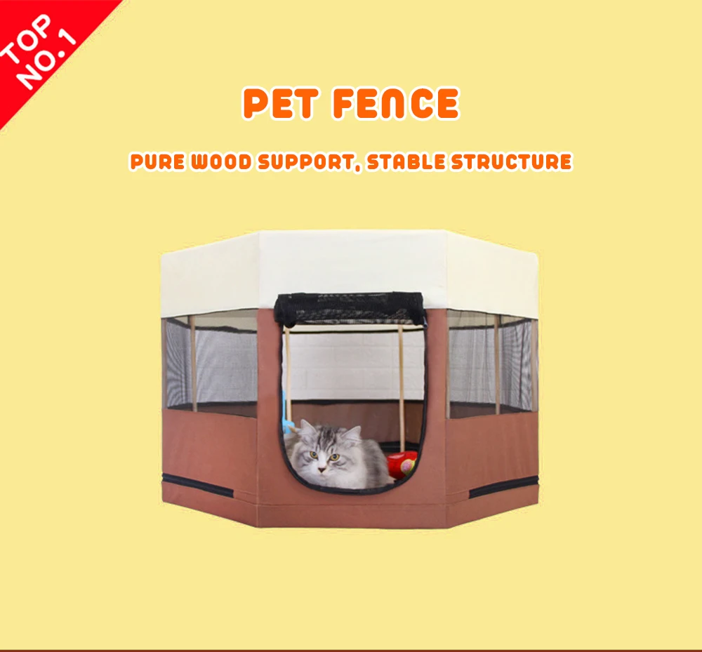 Деревянная кровать для собак ручной работы забор из ткани Оксфорд