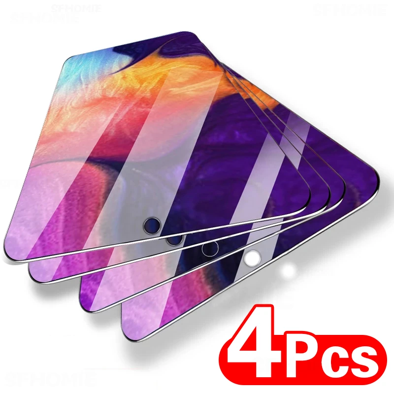 4 шт. закаленное стекло для Samsung Galaxy A3 A7 A8 A5 A6 Plus 2018 Защитное экрана J7 J5 J4 J6 J8 J3 2017