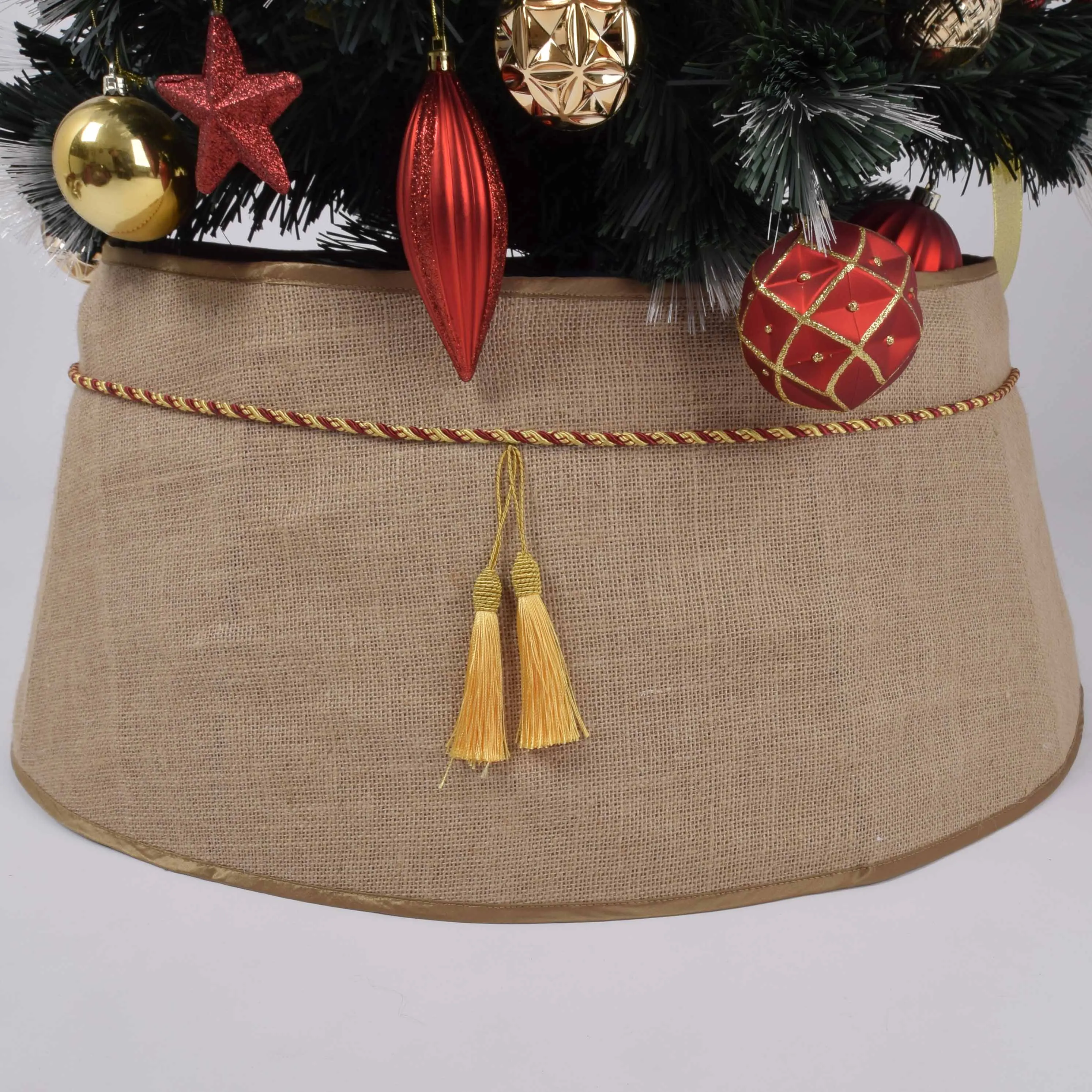 Горячая Рождественская юбка для елки Подарочный подарок Рождественский льняной