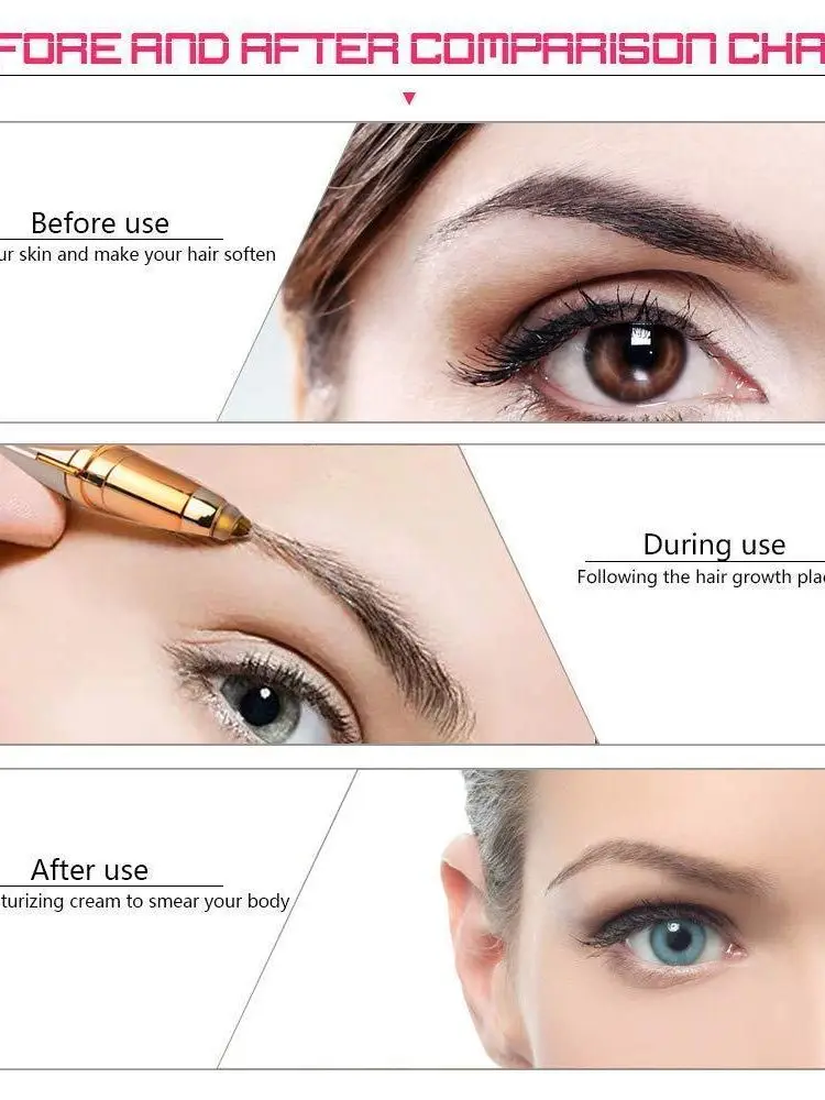 Электрический триммер для бровей Женская бритва удаление волос автоматический