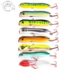 8 шт.лот 105 мм 16,1 г Реалистичная рыболовная приманка с объемными глазами и 2 тройными крючками для морской рыбалки