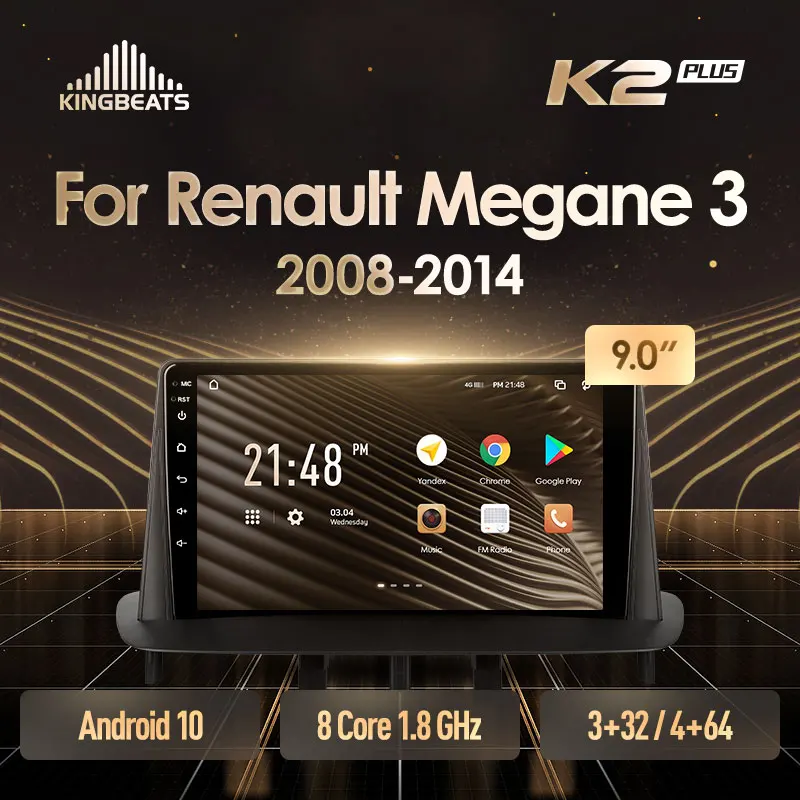 KingBeats штатное головное устройство For Renault Megane 3 2008 2014 GPS Android 10 автомагнитола на