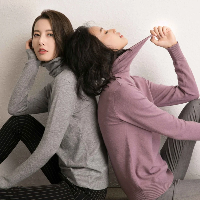 13 цветов Распродажа женских свитеров 2019 зимние топы белый свитер с высоким