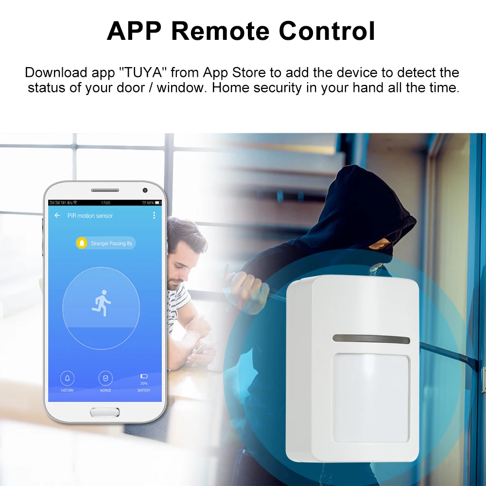 Умный беспроводной Wifi PIR датчик движения Детектор беспроводной PIR сигнализация Открытый PIR датчик движения домашняя система охранной сигнализации