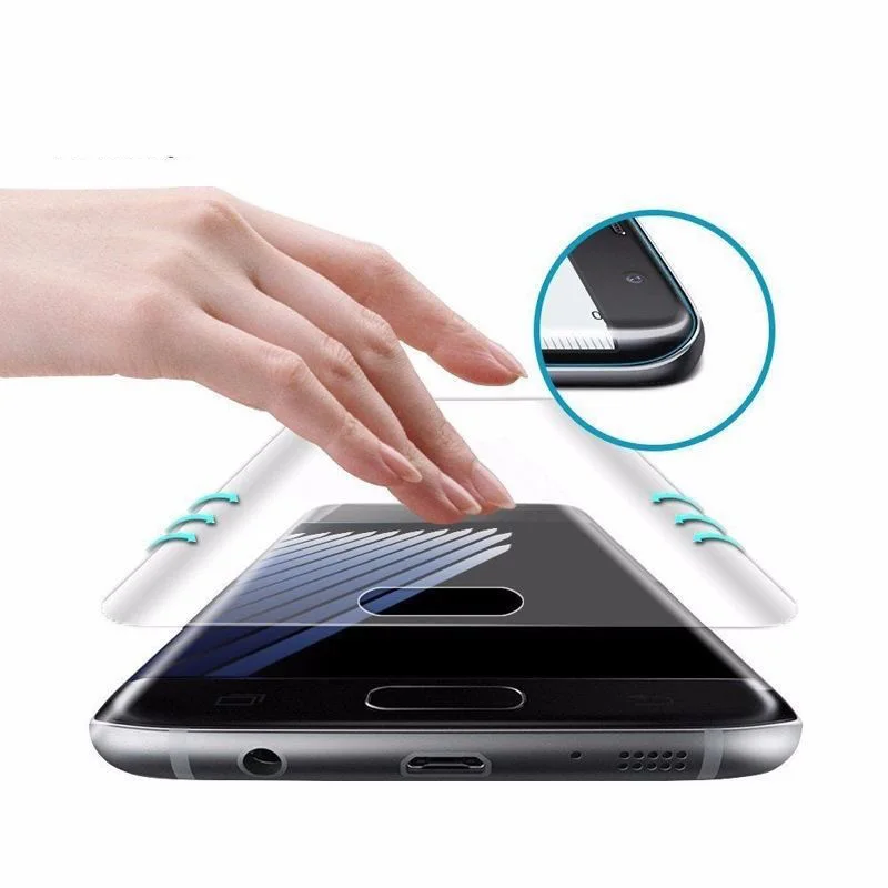 Закаленное стекло для Samsung Galaxy S6 S7Edge S8 S9 Plus 3D полное покрытие защита экрана чехол