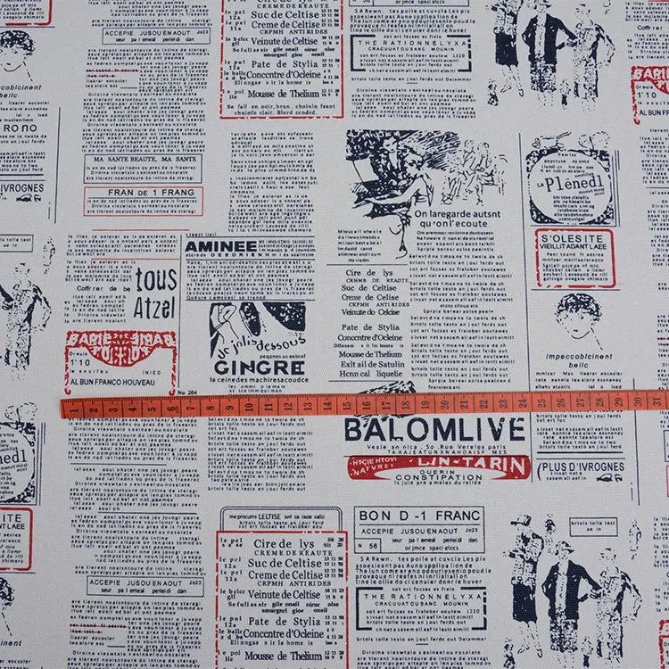 Винтажная газета с принтом ручной работы лоскутное шитье хлопчатобумажная