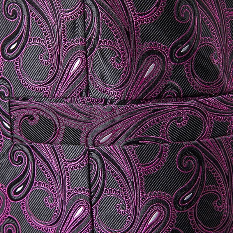 

New arrives men smart casual suit vest Cashew flowers pattern vest fashion Double-breasted design vest men's plus size Tops