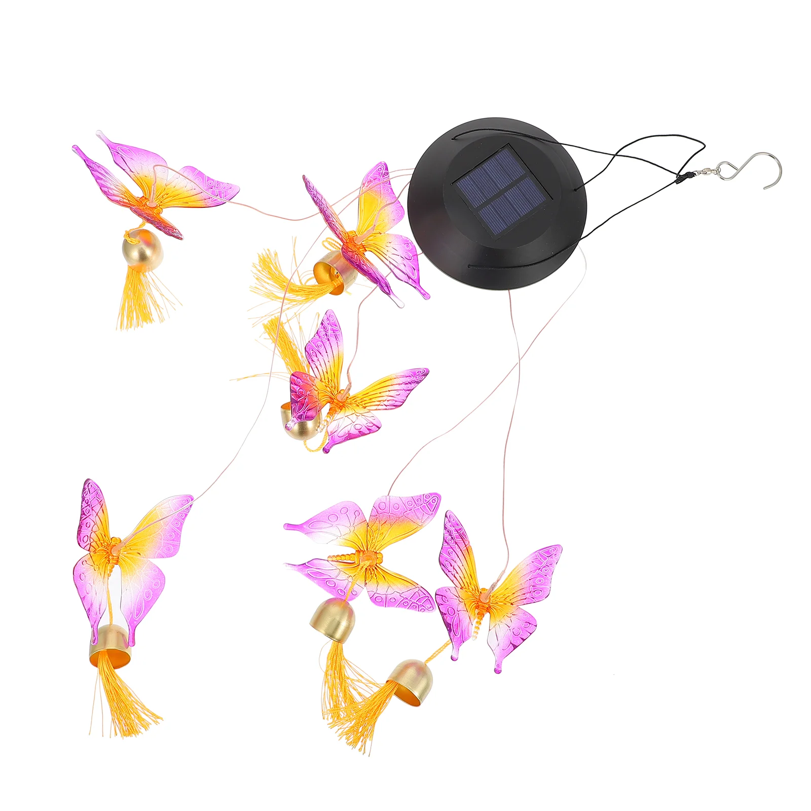 

Подвесной колокольчик с бабочками на солнечной батарее, изысканный подвесной Декор