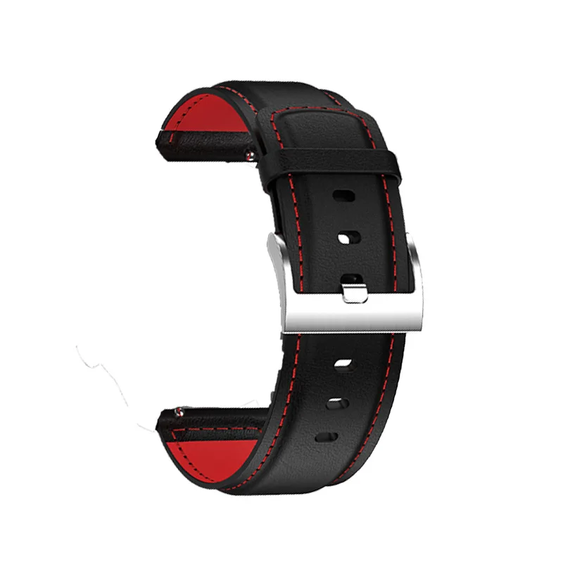 smart watch accessories 22mm silica leather steel strap for smart watch dt78 l9 l13 wearable devices magnetic charging cable free global shipping