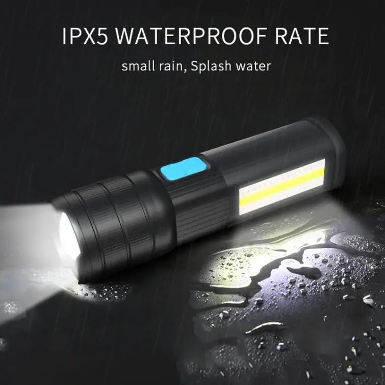Высокий светильник L2 T6 светодиодный вспышка фонарь лампа 5В COB зарядка через USB