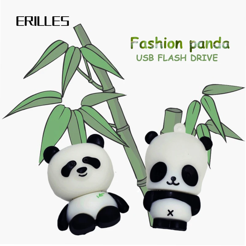Пендрайв Panda USB Stick 4 ГБ Накопитель 8 ГБ 16 ГБ Флеш-накопитель 32 ГБ 128 ГБ Пендрайв из силикона нового дизайна Память диск 64 ГБ cle usb 2.0