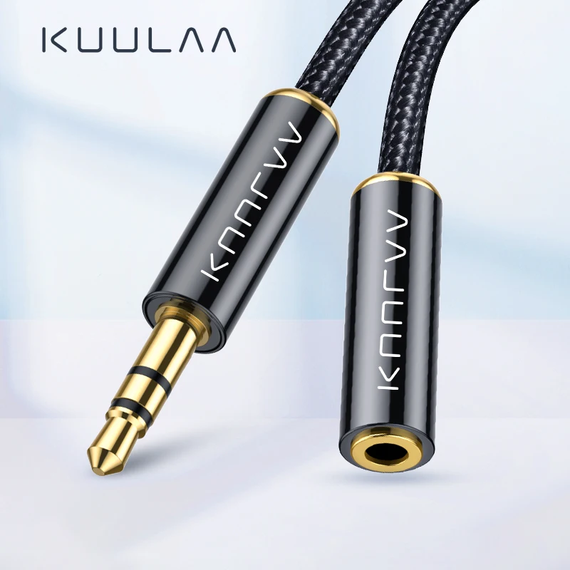 Удлинительный аудиокабель KUULAA Jack 3 5 мм для Huawei P20 lite стерео кабель Aux наушников Xiaomi