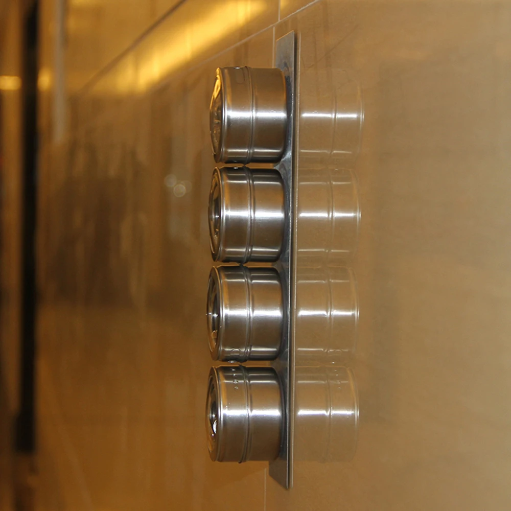 Магнитная подставка для бутылка банок специй контейнер приправ из нержавеющей