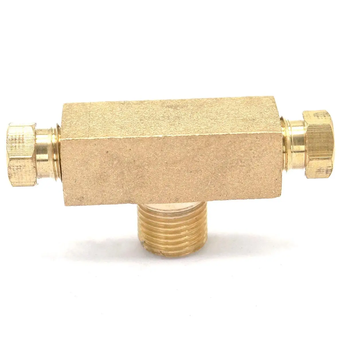 1/8&quot BSPP male Thread x 4mm OD Tube Tee Brass Compression Connector Fitting Adapter Pipe fitting For Lube Tubing | Обустройство