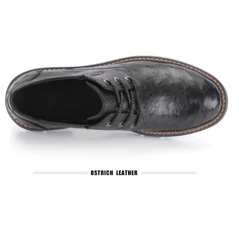 

new luxury fashion ostrich leather men's wedding men shoes women designers rubber soles anti-skid wear-resistant casual zapatos