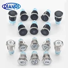 Кнопочный переключатель для автомобильных символов, 16 мм, металл, латуньоксид, черное покрытие