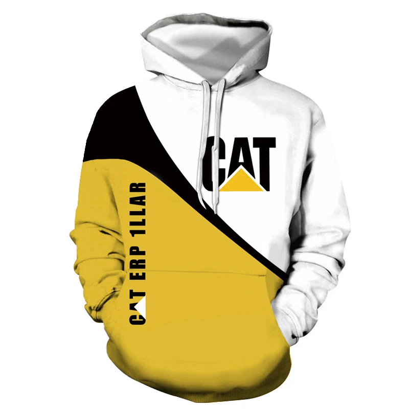 

Inverno outono com capuz moletom marido agasalho caterpillar escavadeira 3d impressão gráfica hoodies masculinos roupas feminina