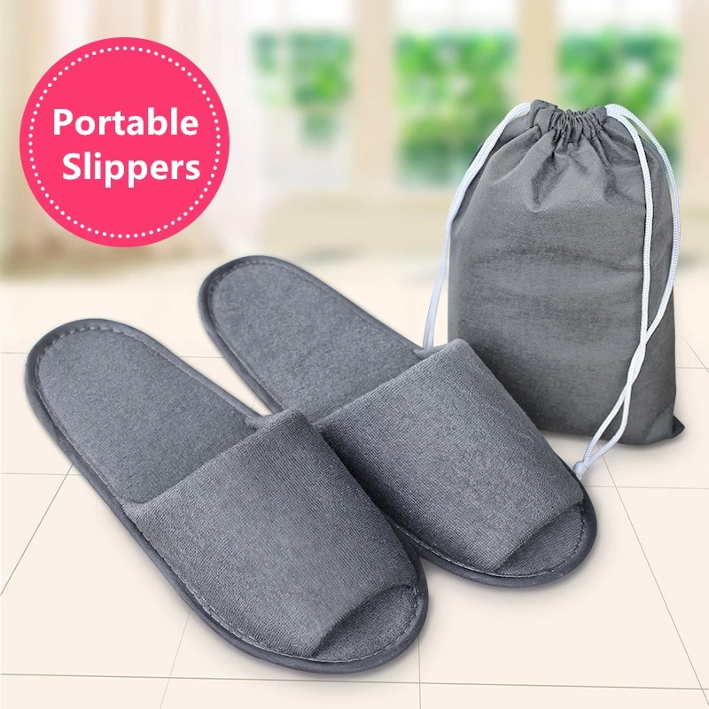 Тапочки унисекс для мужчин и женщин путешествий спа портативный складной дом