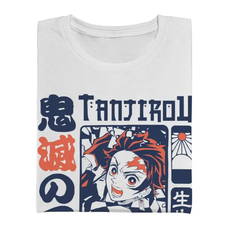 Harajuku Demon Slayer Kimetsu No Yaiba Nezuko T-Shirt Tanjiro Kamado Anime Tshirt Short Sleeve Unique T Shirt 100% Cotton Tee