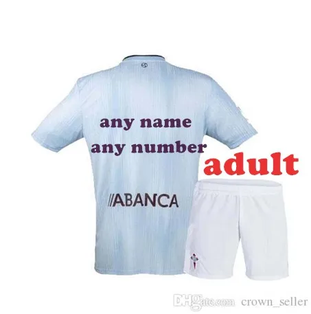 Nueva 19 20Celta Vigo camisetas de foutbol a casa camisetas IAGO ASPAS SIATO adulto chaleco traje envatio бесплатно - Цвет: custom
