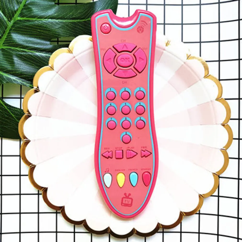 pink Горячие детские игрушки Красочный музыкальный мобильный телефон ТВ пульт дистанционного управления Ранние развивающие игрушки электрические цифры дистанционного обучения машина подарок - Цвет: pink