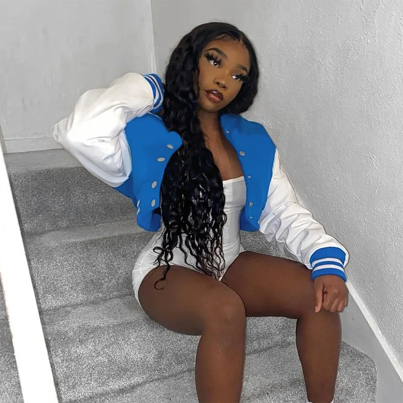 Женские пальто и куртки бейсбольная униформа в стиле хип-хоп Уличная