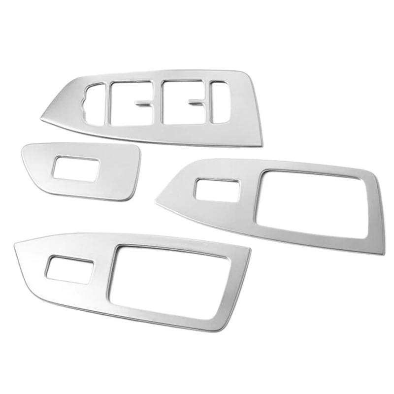 Автомобильный нержавеющий подлокотник кнопка Подъема Окна переключатель рамка