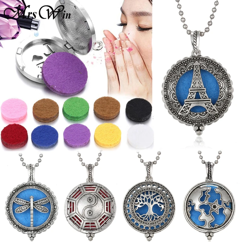 Новый аромадиффузор ожерелье открытые медальоны серебряного цвета кулон духи