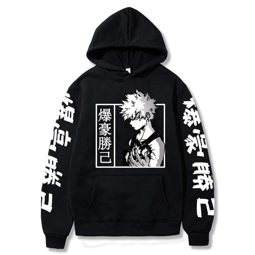

Толстовка с капюшоном Katsuki Bakugo, Повседневный пуловер, милые толстовки с капюшоном в стиле боку, без героев, героев академии, манга, для мужчин...