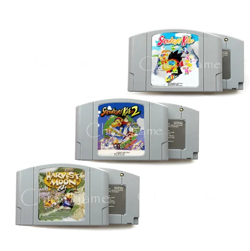 Snowbord Kids 1 2 Harvest Moon детали для 64 бит игровая консоль с картриджем видеоигр версия
