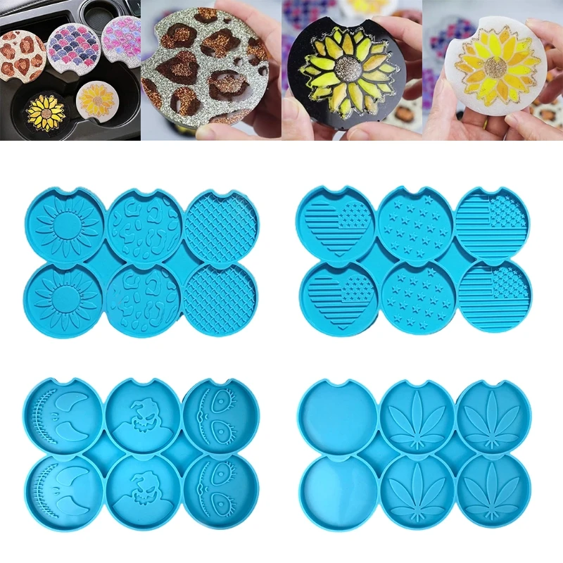 

2021 New Non-stick DIY Art Crafts Ornaments Cup Mat Crafts Silicone Mould Casting Tool